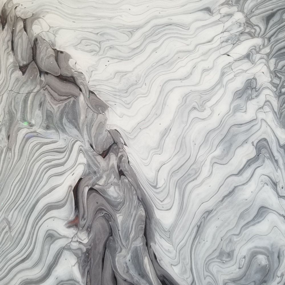 Handcrafted Acrylic Pour 'Zebraesque' - Picture 3 of 11